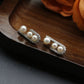 925 Silver Elegant and Sweet Micro-inlaid Zircon Pearl Earrings