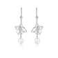 925 Silver Skirt Natural Pearl Earrings